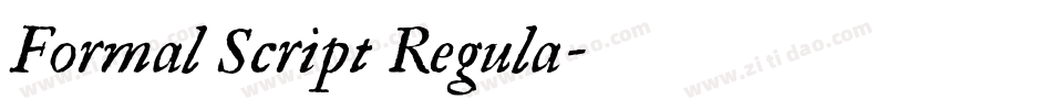 Formal Script Regula字体转换